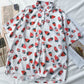 Strawberry Button Up Shirt (White)