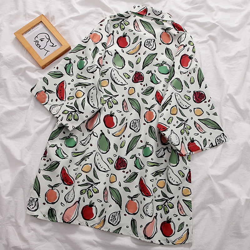 Fruity Button Up Shirt (White)