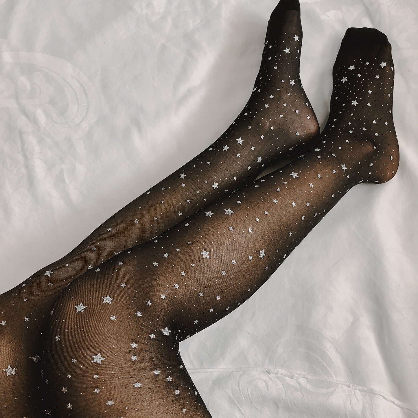 Starry Sheer Tights (Black)