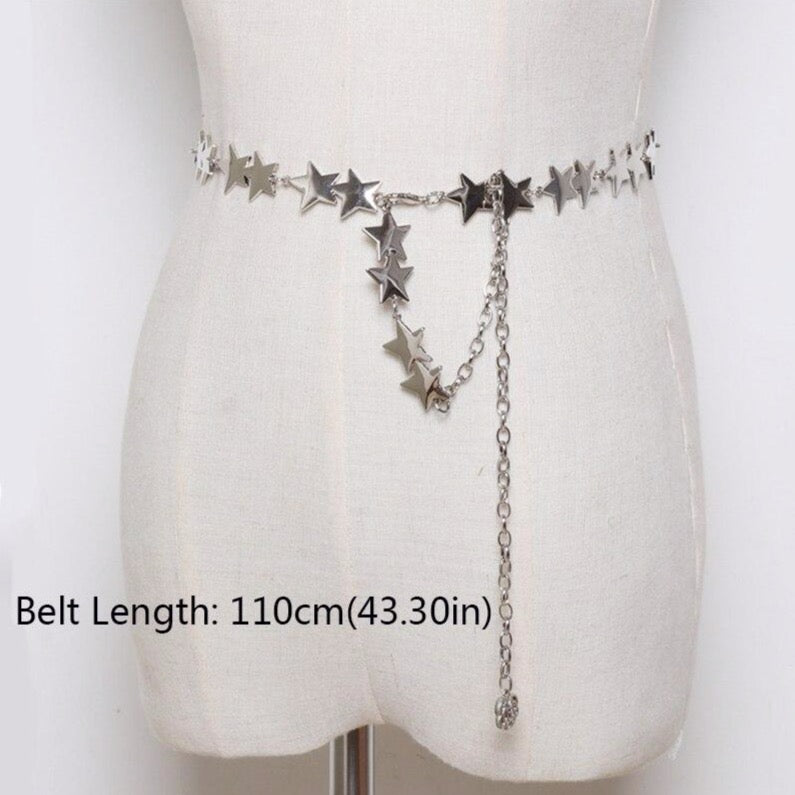 Star Chain Belt (2 Colors) Silver
