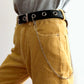 Eyelet Belt with Chain (Black)