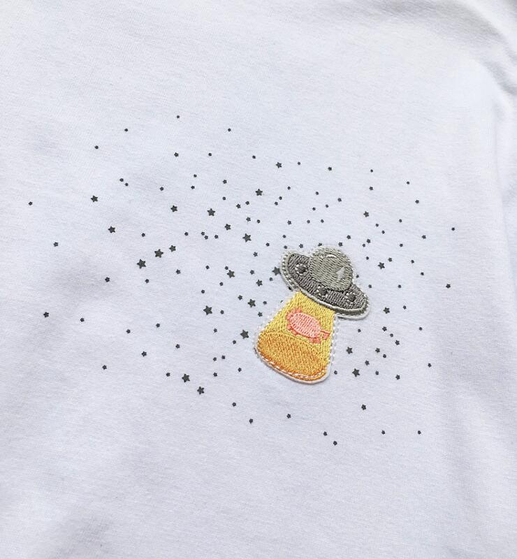 Embroidered Space Shirt (4 Colors)