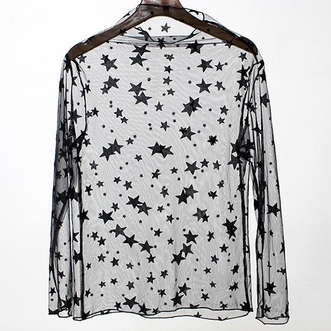 Starry Mesh Shirt (Black)