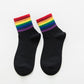 Rainbow Mini Crew Length Socks (2 Colors)