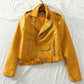 Cropped Faux Leather Moto Jacket (4 Colors)